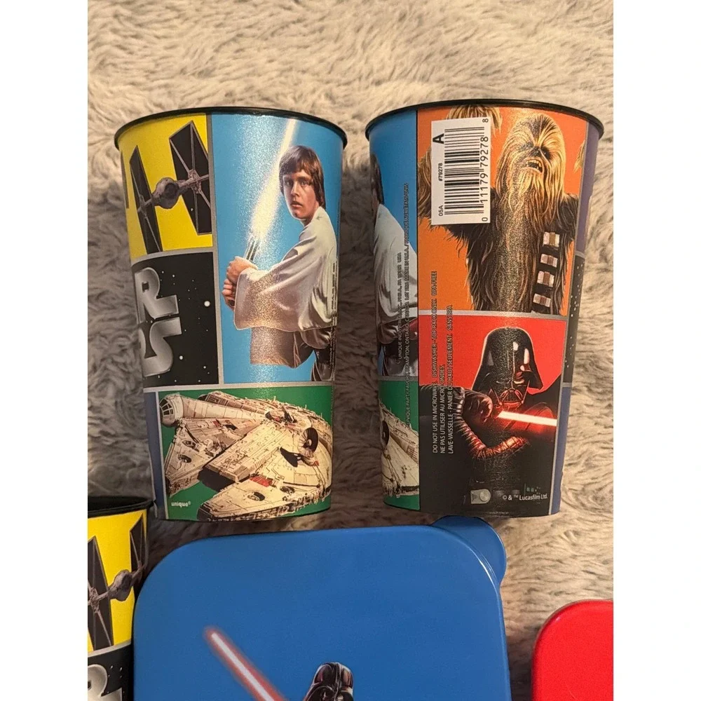 Star Wars Plastic Tumbler Cup and Snack Container Set Darth Vader Luke Skywalker
